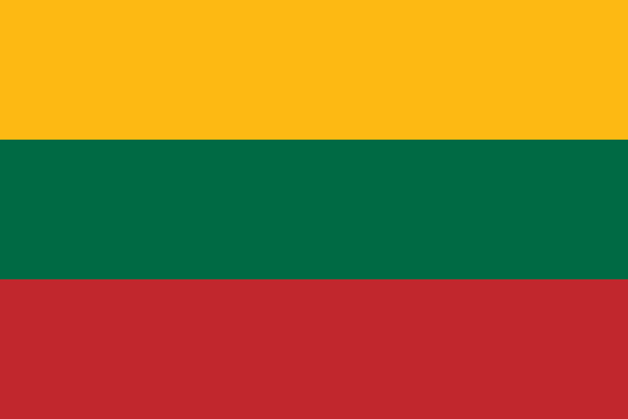 The flag of Lithuania